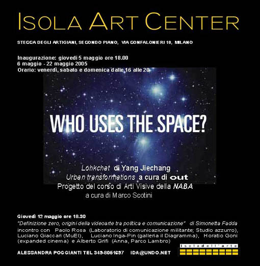 Who uses the space?